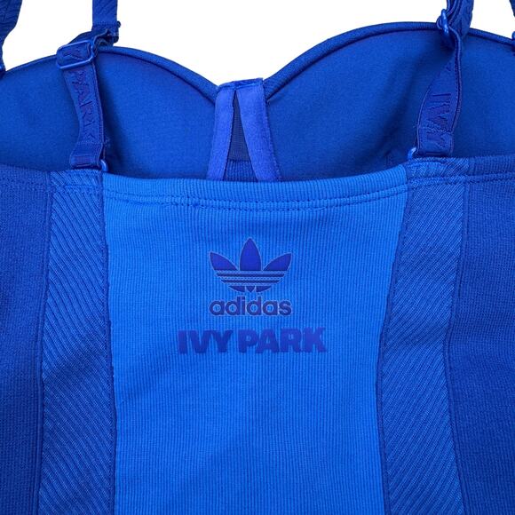 NWT IVY PARK X ADIDAS Knit Glory Blue Strappy Dress Womens SIze Medium - Picture 14 of 14
